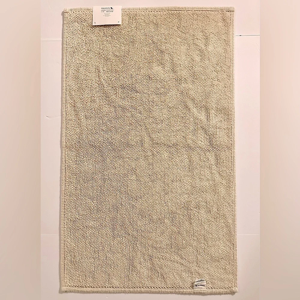 🎁Piscatextil Organic Collection Bath Mat - Begona - Natural - 21” x 34”